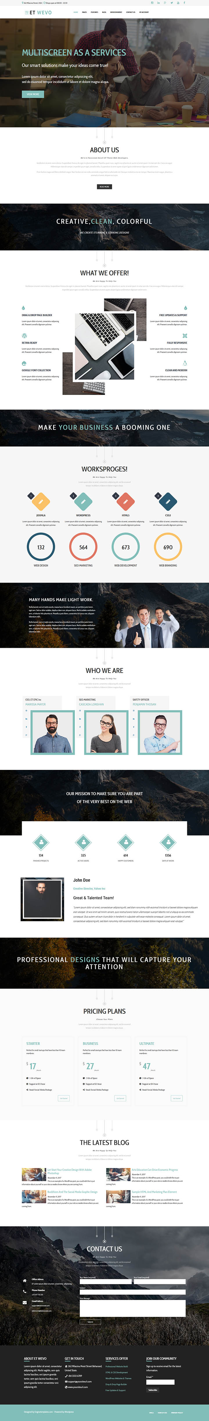 WordPress шаблон EngineTemplates Wevo