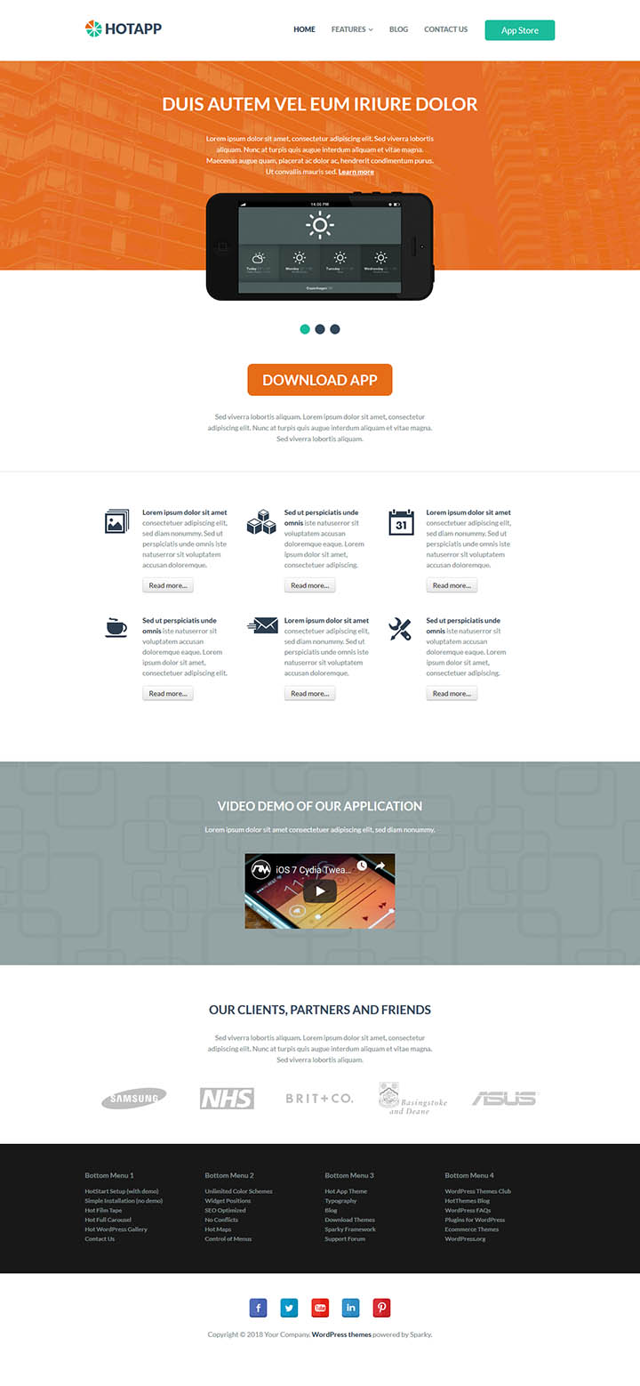 WordPress шаблон HotThemes App