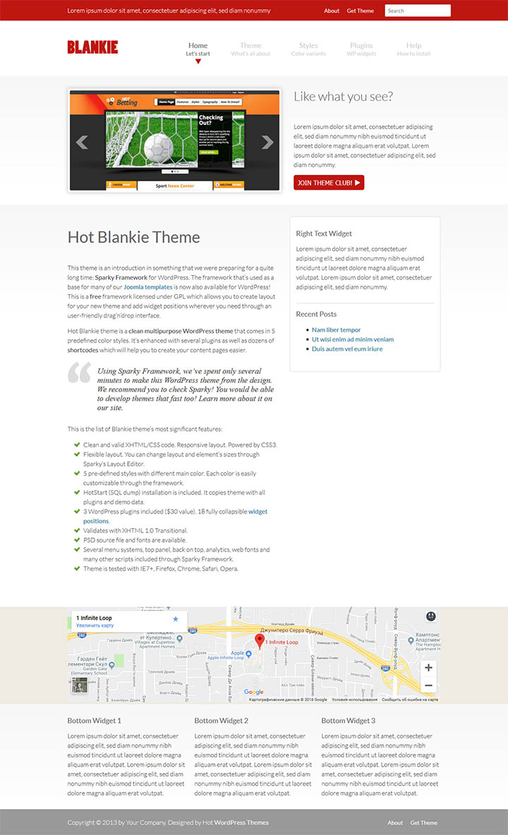 WordPress шаблон HotThemes Blankie