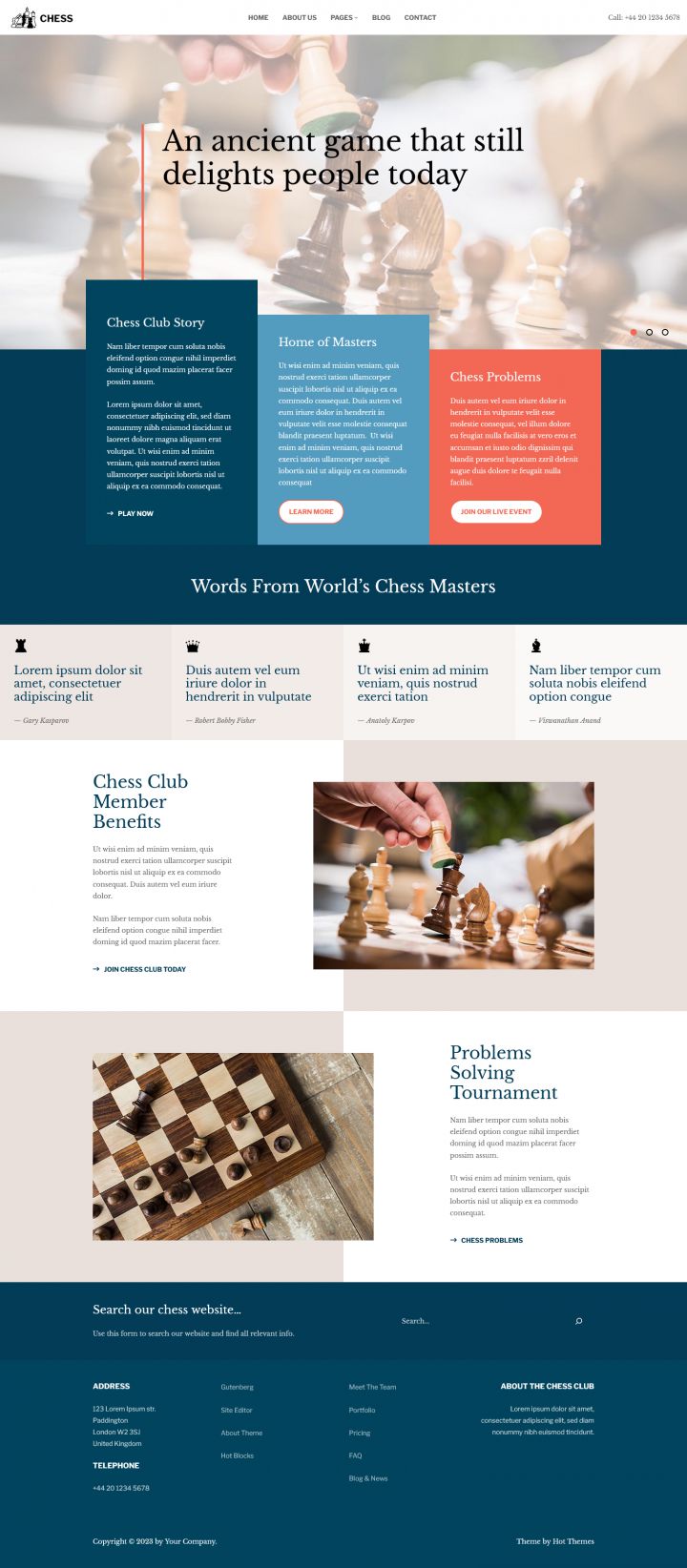 WordPress шаблон HotThemes Chess