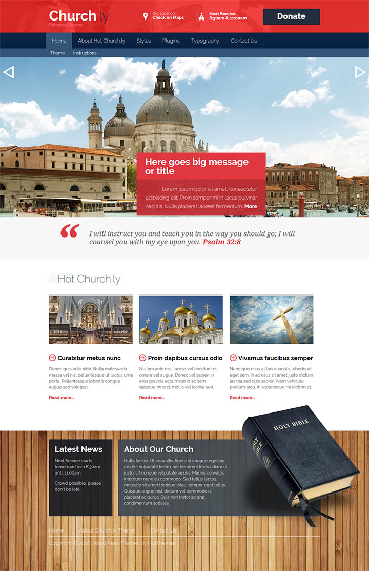 WordPress шаблон HotThemes Church.ly