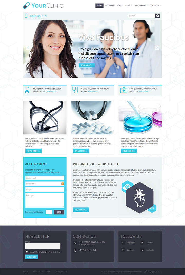 WordPress шаблон HotThemes Clinic