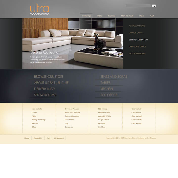 WordPress шаблон HotThemes Furniture Store