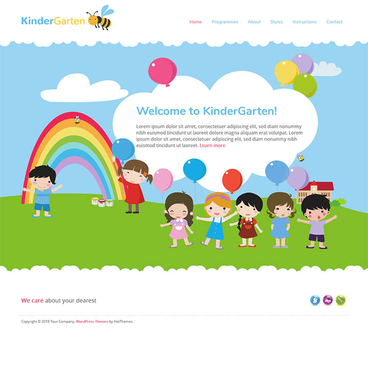 WordPress шаблон HotThemes Kindergarten