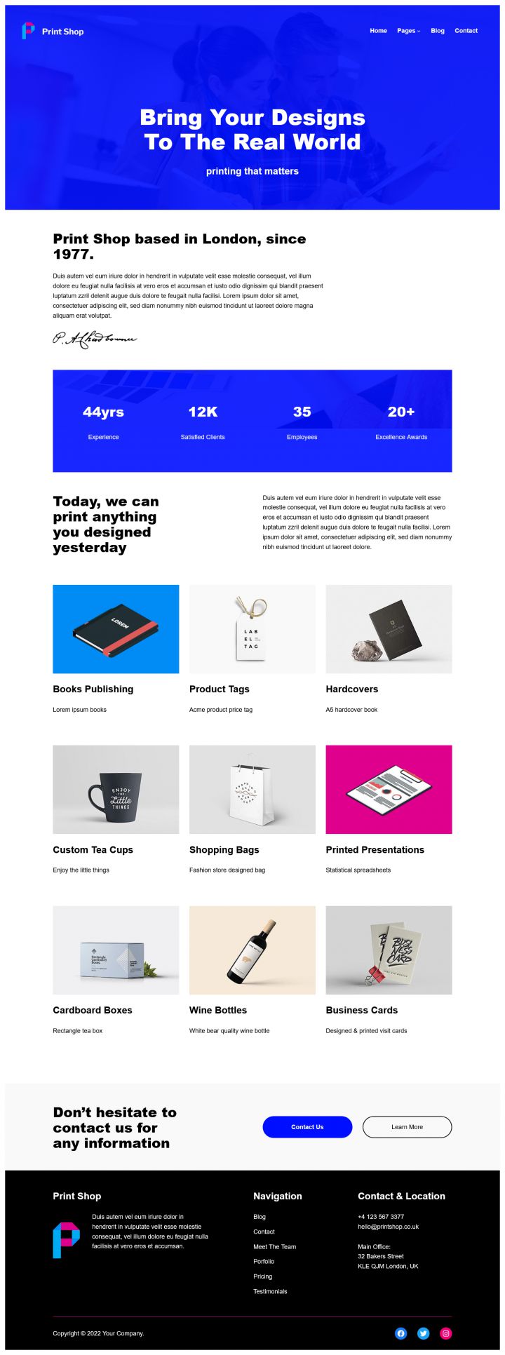 WordPress шаблон HotThemes Print Shop