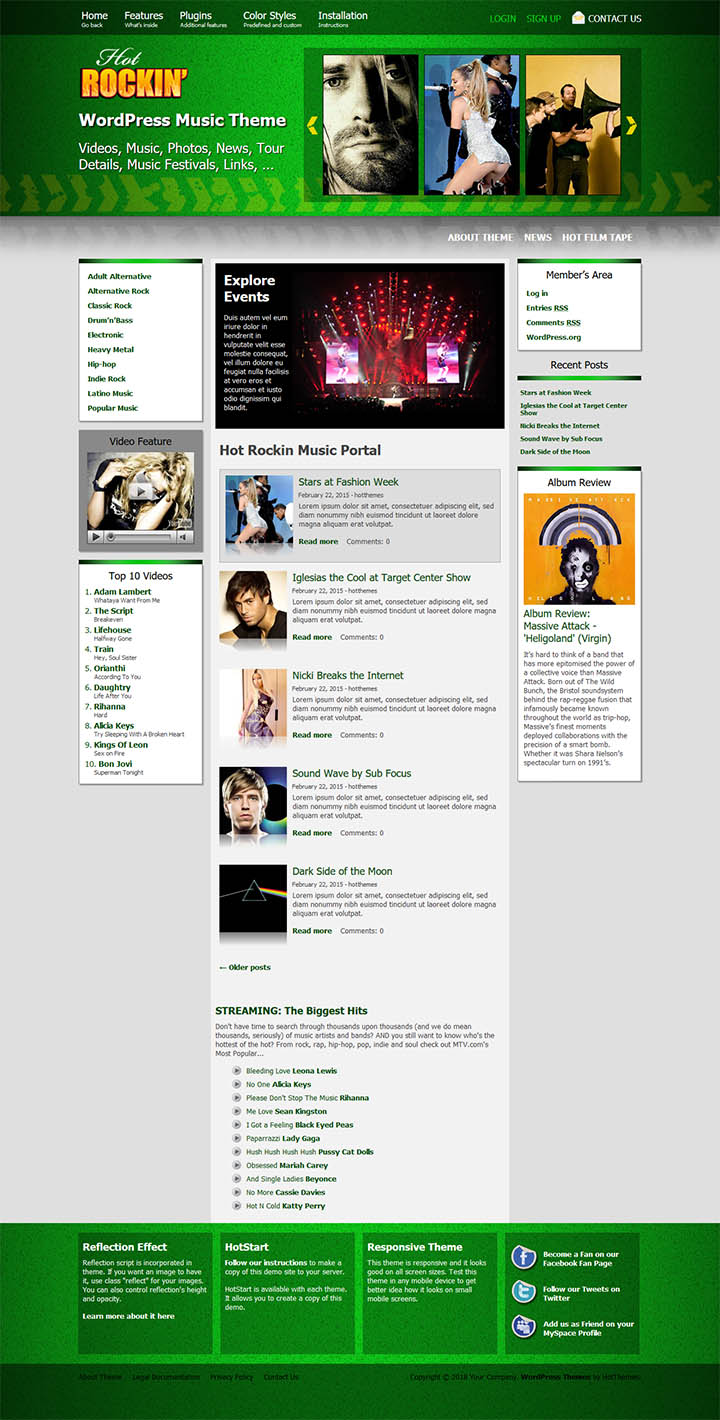 WordPress шаблон HotThemes Rockin