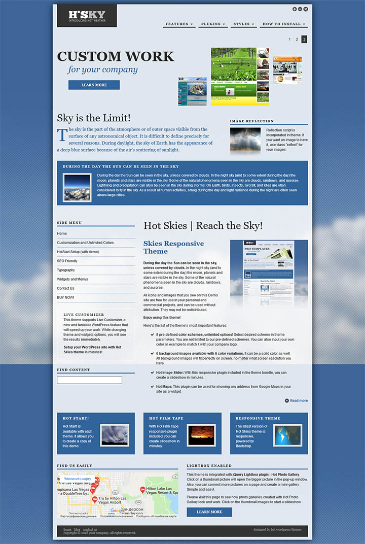 WordPress шаблон HotThemes Skies