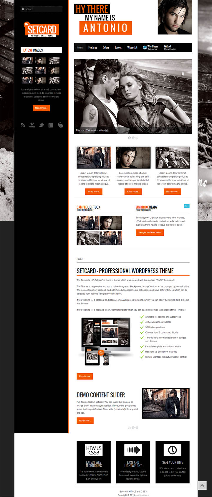 WordPress шаблон JoomlaPlates Setcard