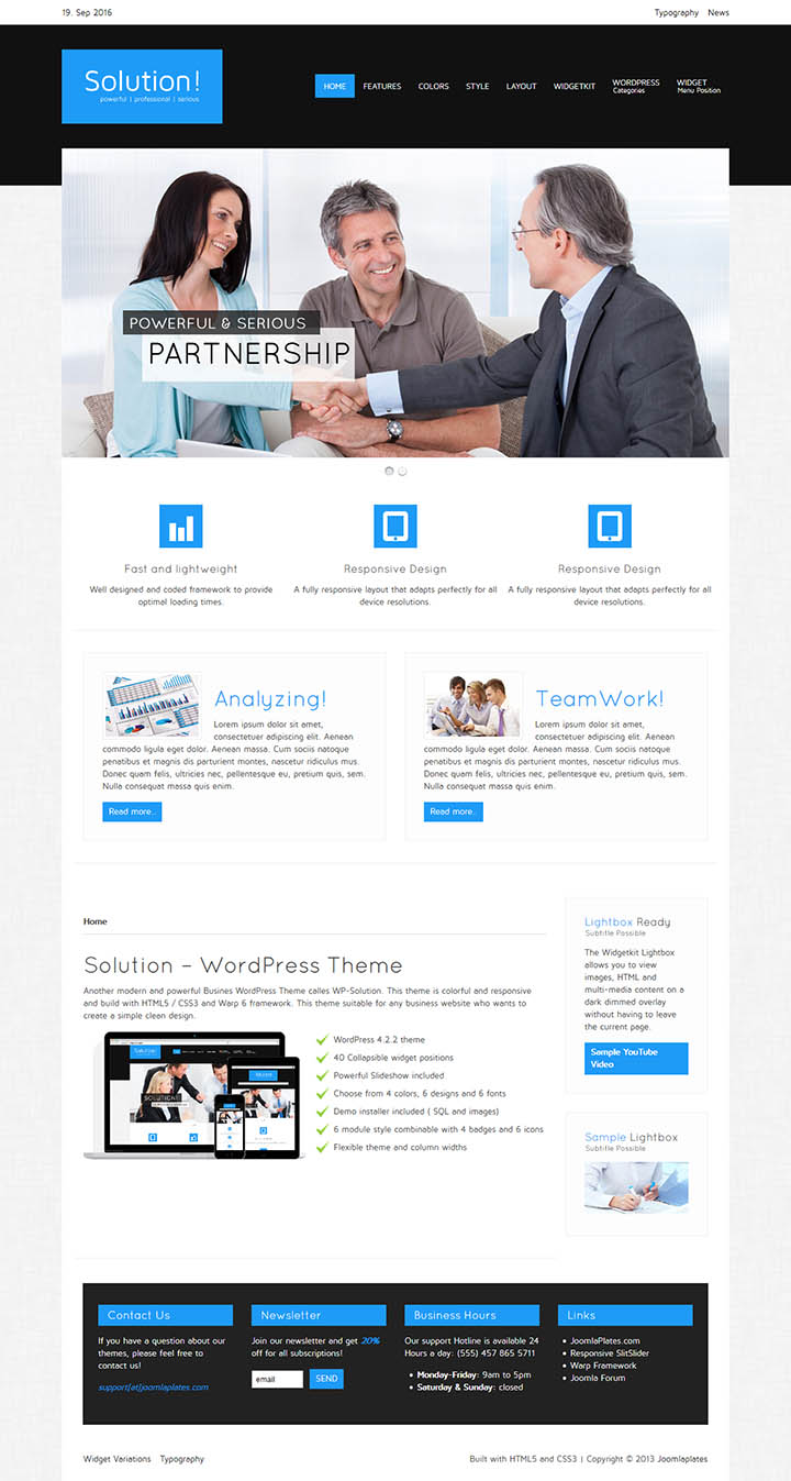 WordPress шаблон JoomlaPlates Solution