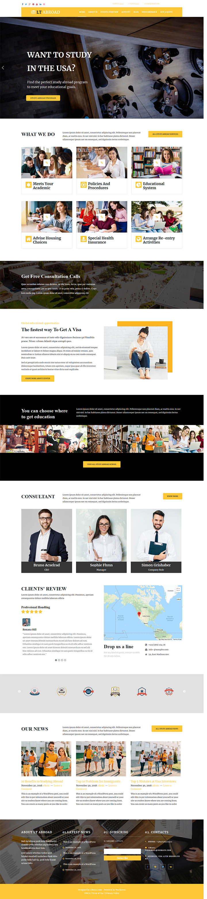 WordPress шаблон LTheme Abroad