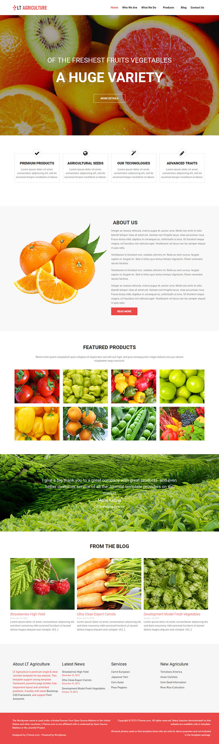 WordPress шаблон LTheme Agriculture