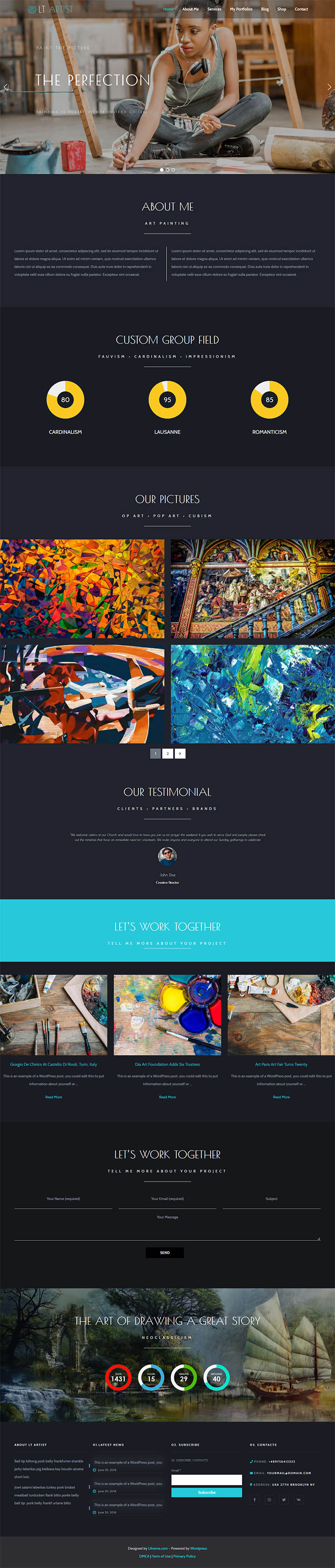 WordPress шаблон LTheme Artist