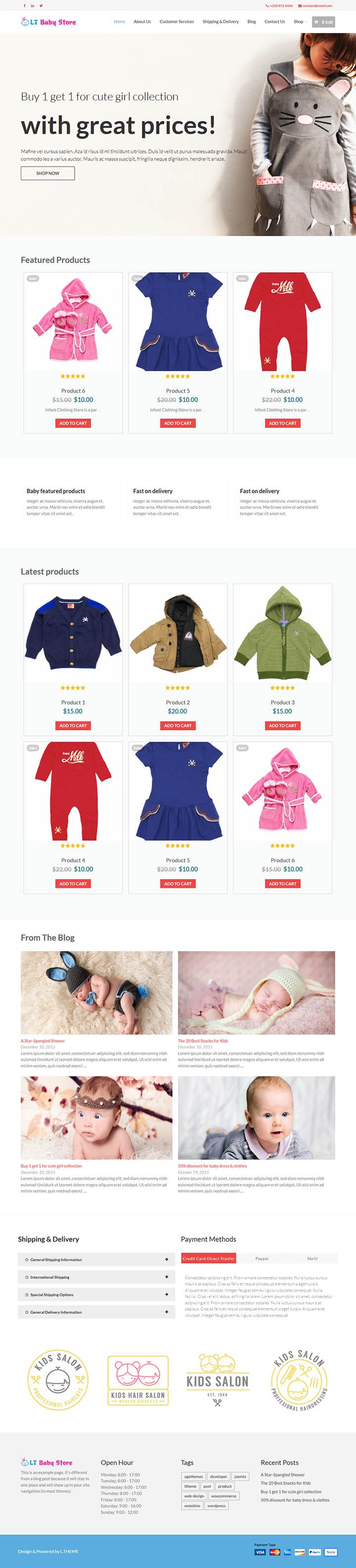 WordPress шаблон LTheme Baby Shop