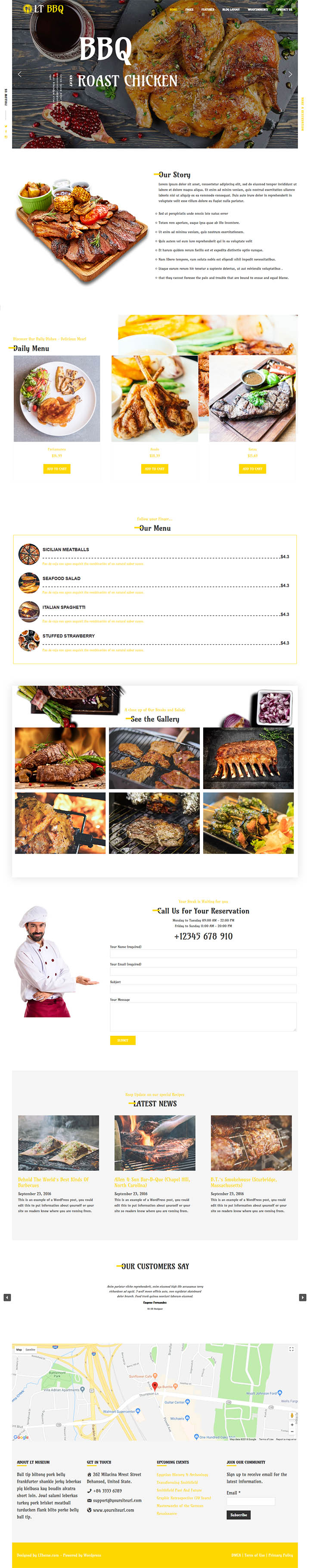 WordPress шаблон LTheme BBQ