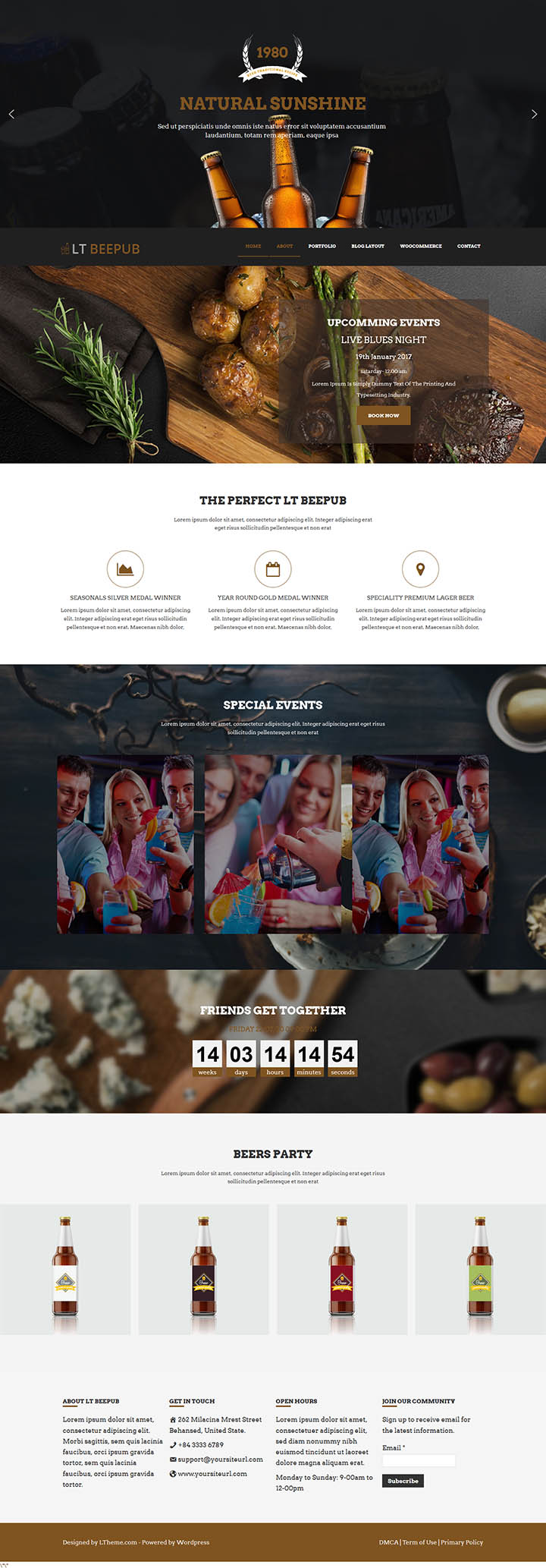 WordPress шаблон LTheme Beepub Onepage