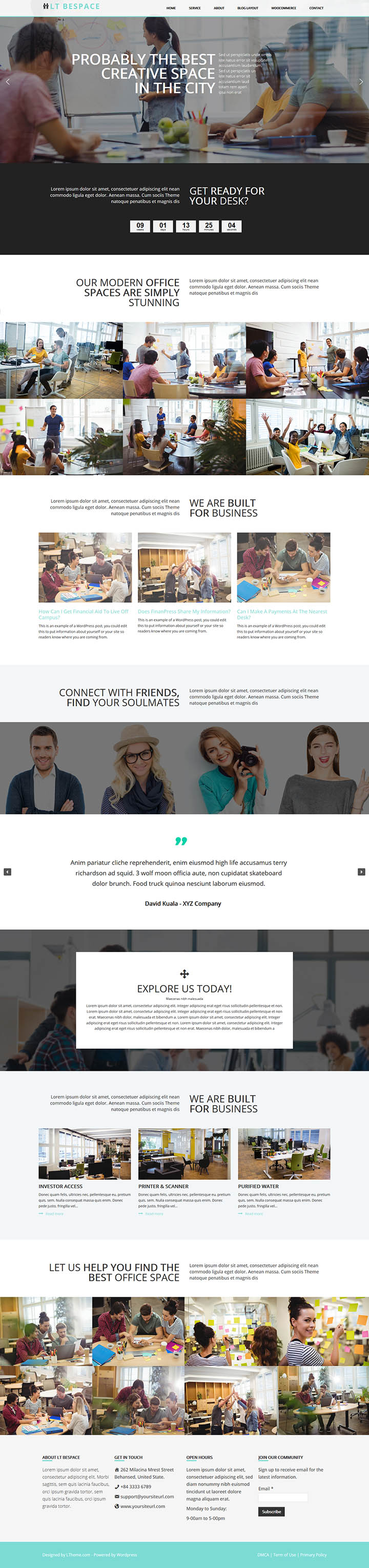 WordPress шаблон LTheme Bespace Onepage