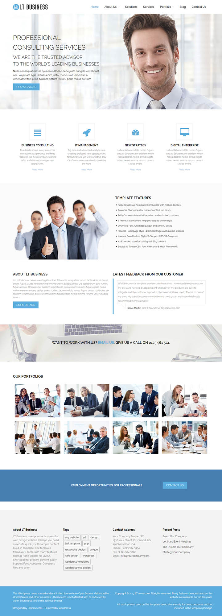 WordPress шаблон LTheme Business