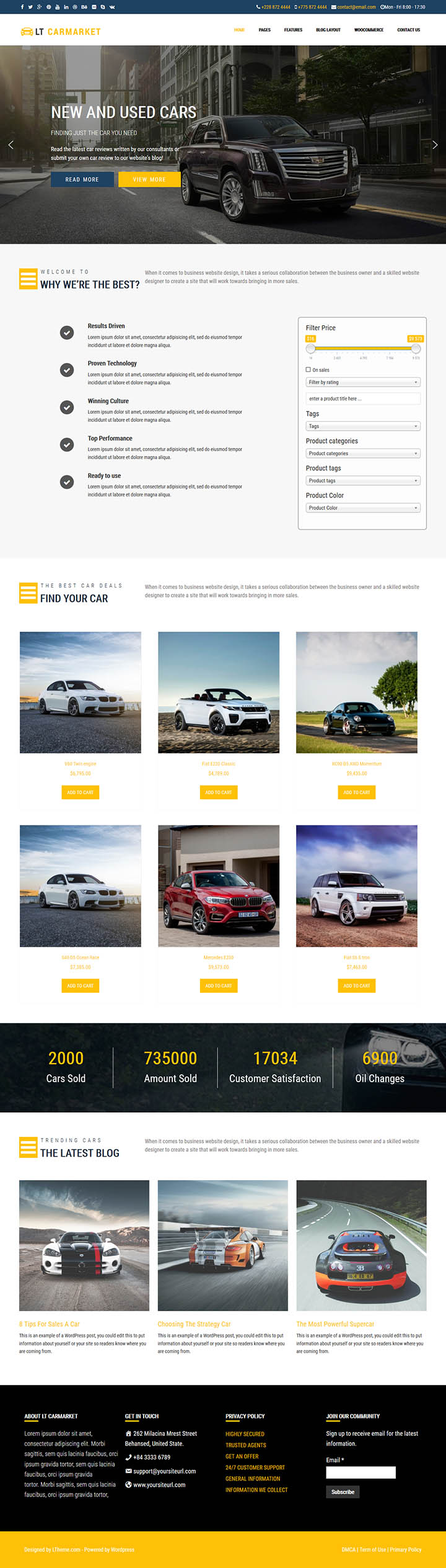 WordPress шаблон LTheme Carmarket