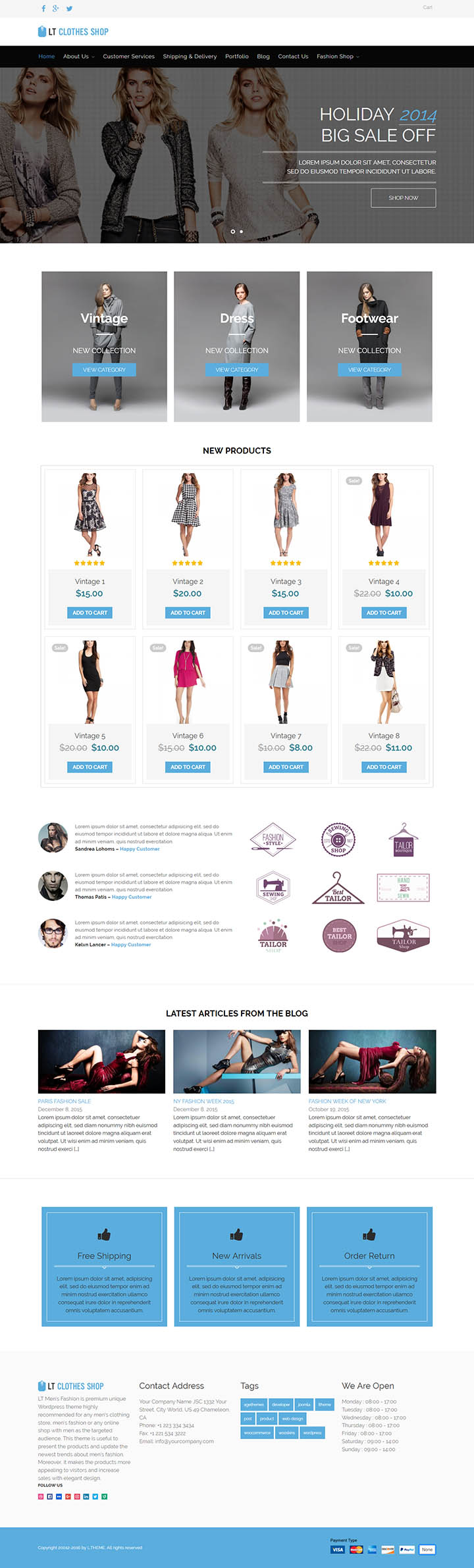 WordPress шаблон LTheme Clothes Shop