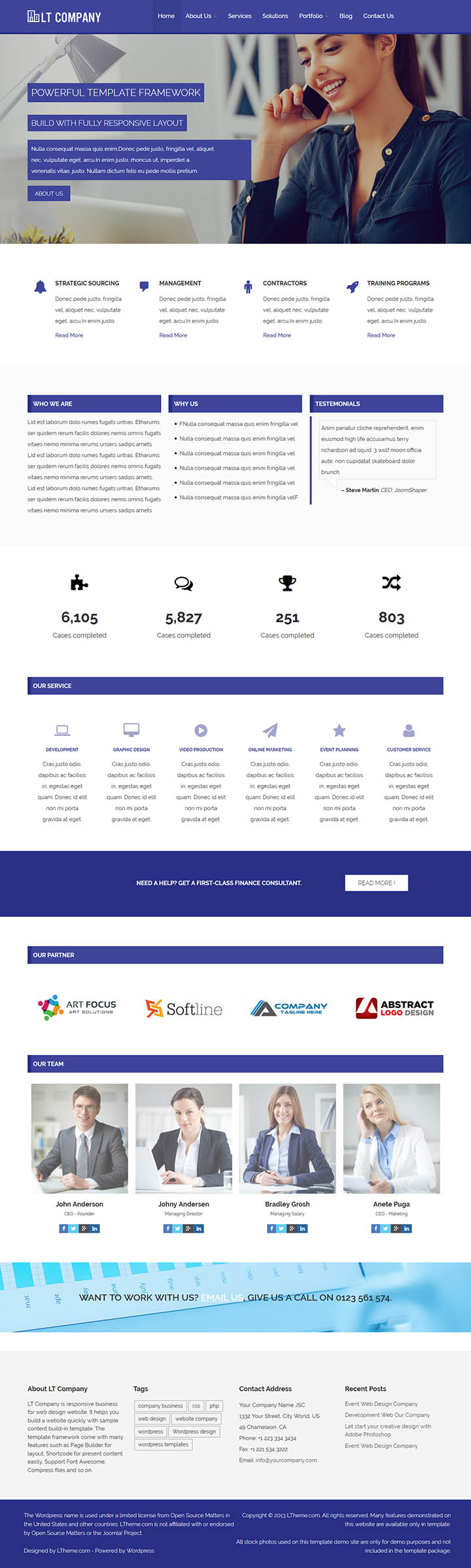 WordPress шаблон LTheme Company