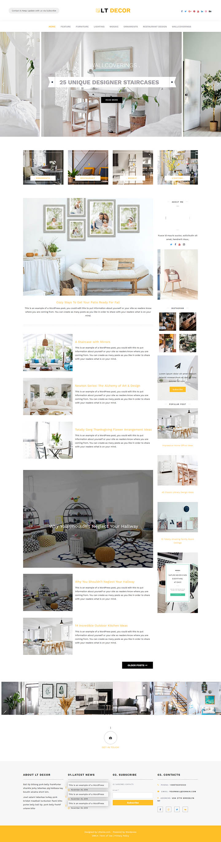 WordPress шаблон LTheme Decor