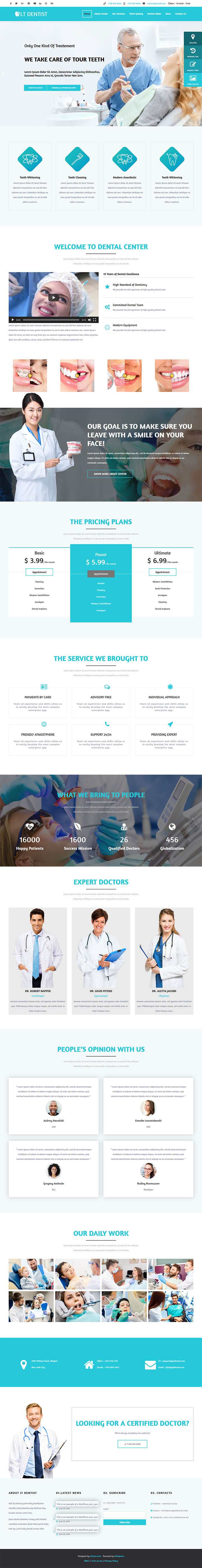 WordPress шаблон LTheme Dentist