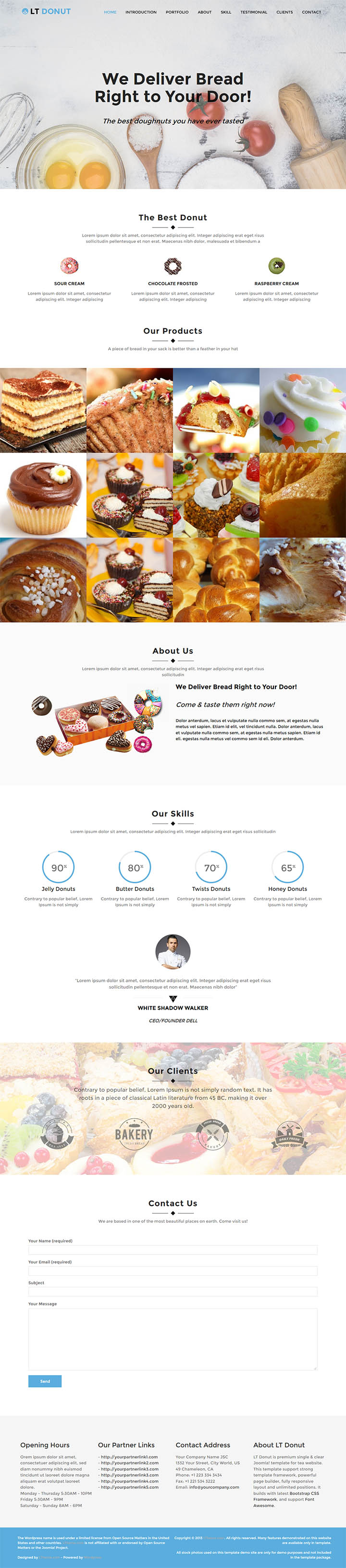 WordPress шаблон LTheme Donut Onepage
