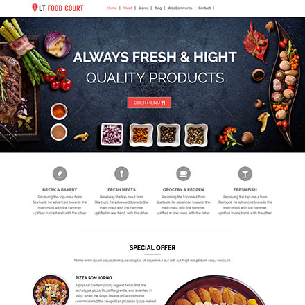 LTheme Food Court Onepage