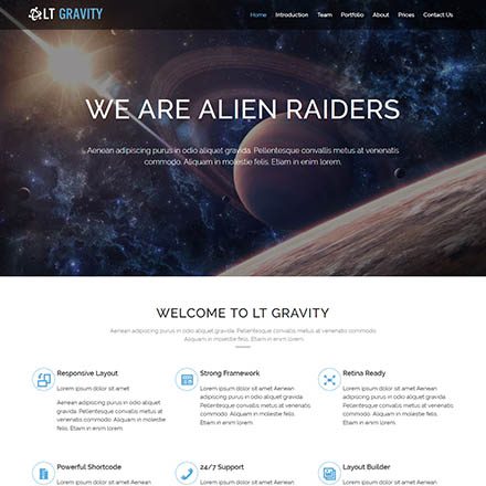 LTheme Gravity Onepage