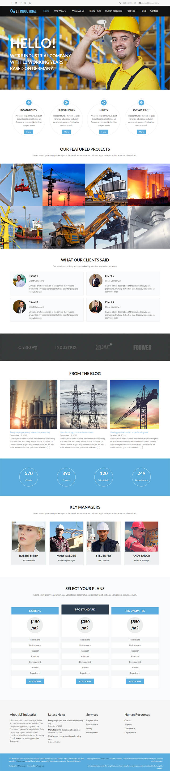 WordPress шаблон LTheme Industrial