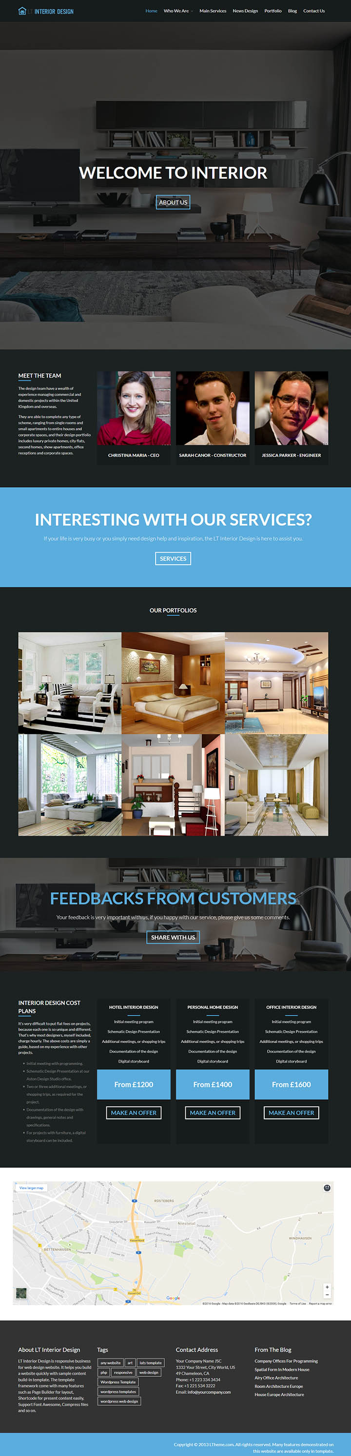 WordPress шаблон LTheme Interior Design