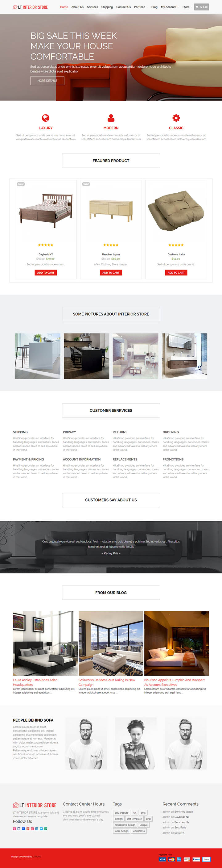 Шаблон LTheme Interior Store WordPress шаблон LTheme Interior Store