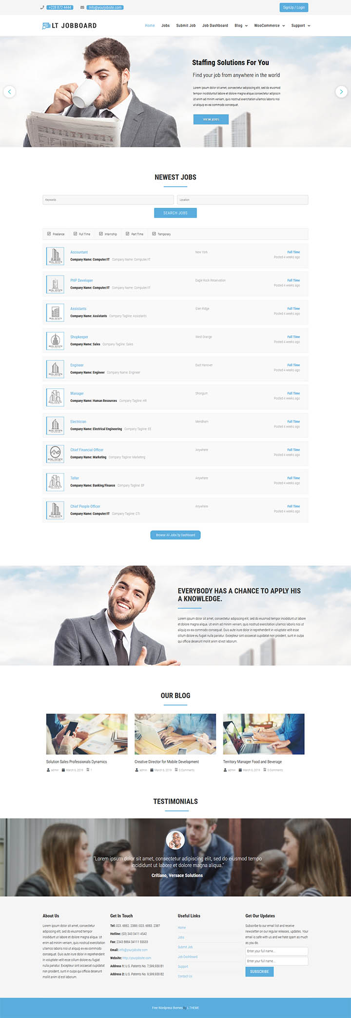 WordPress шаблон LTheme Jobboard