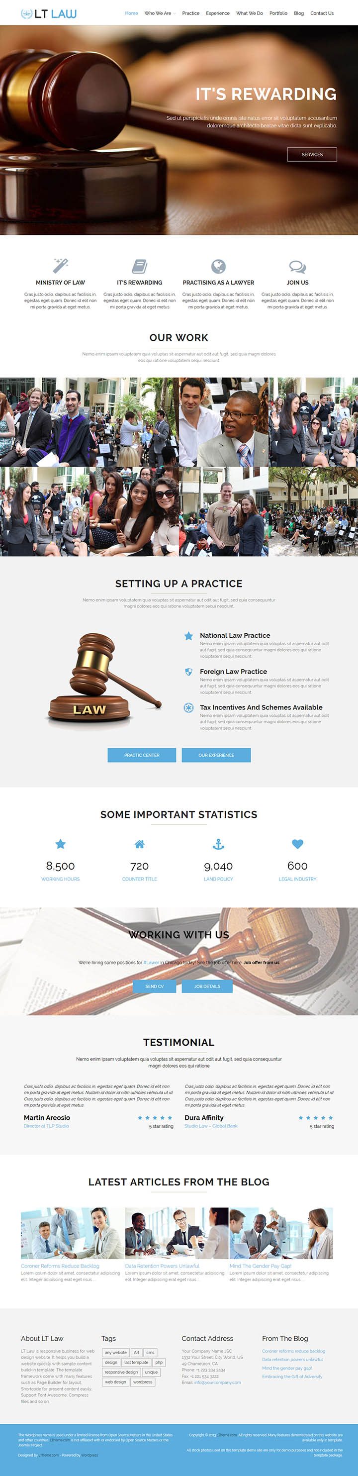 WordPress шаблон LTheme Law