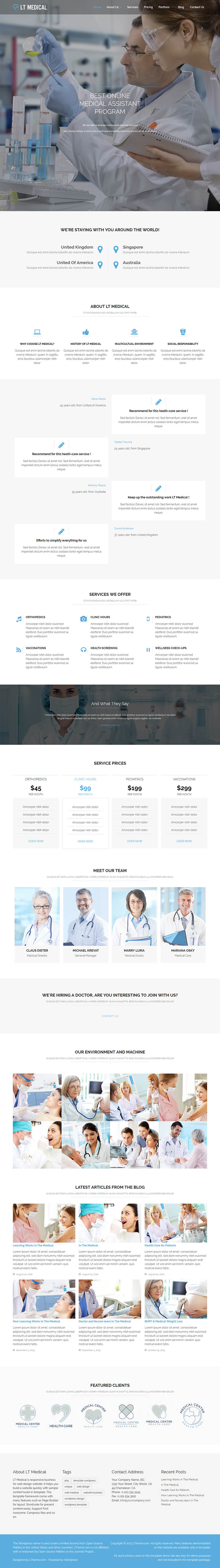 WordPress шаблон LTheme Medical