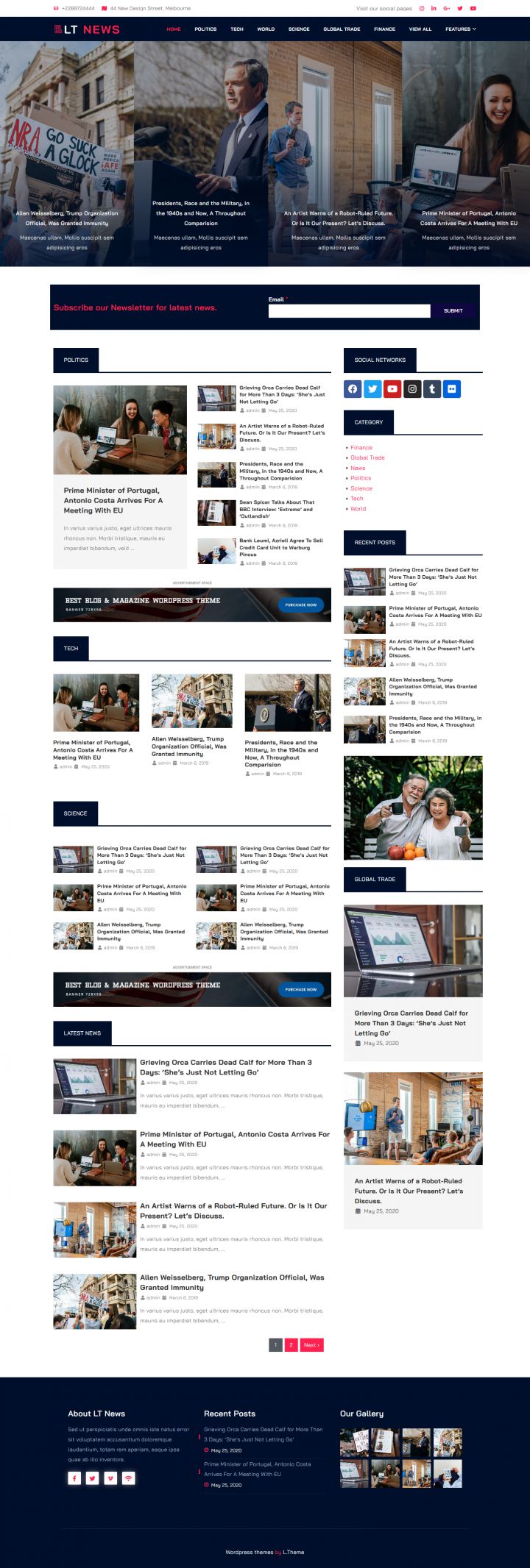 WordPress шаблон LTheme News