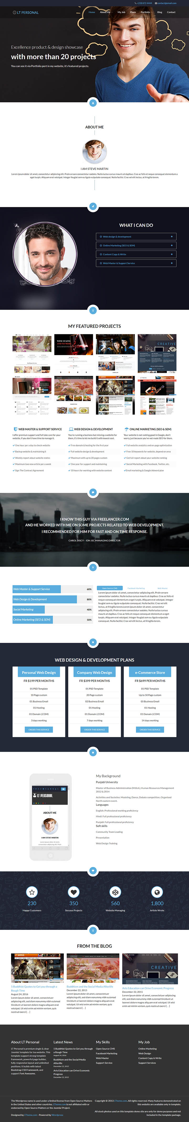 WordPress шаблон LTheme Personal