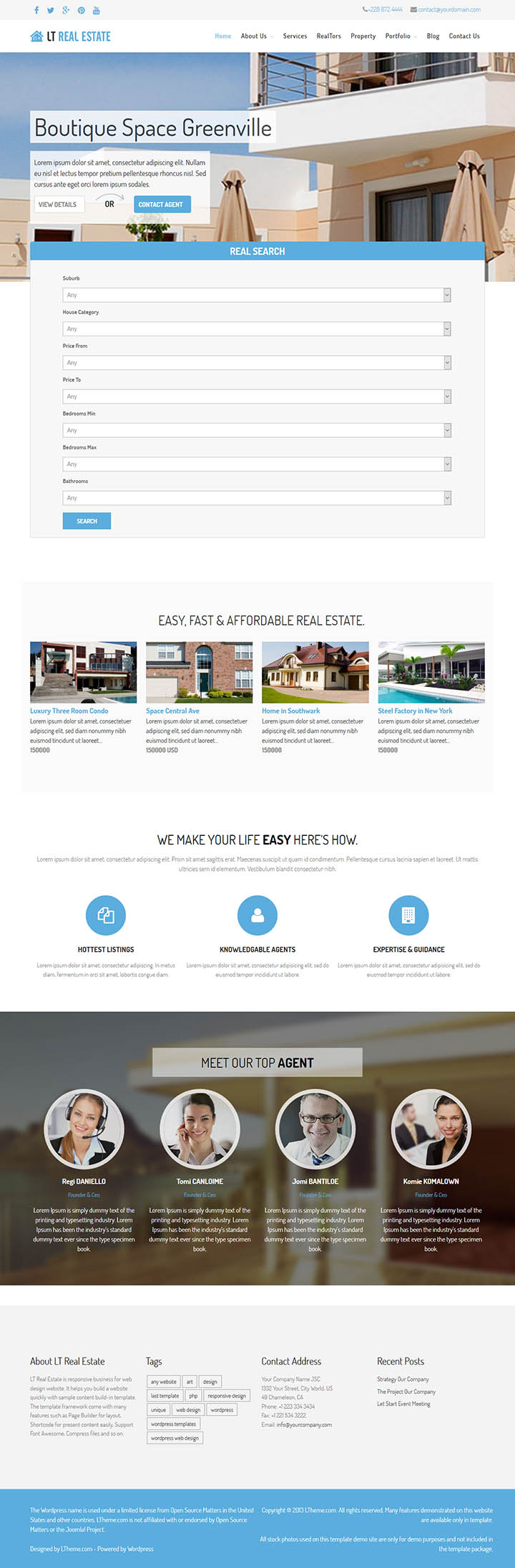 WordPress шаблон LTheme Real Estate