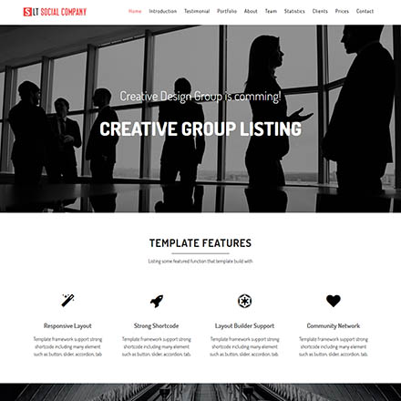 LTheme Social Company Onepage