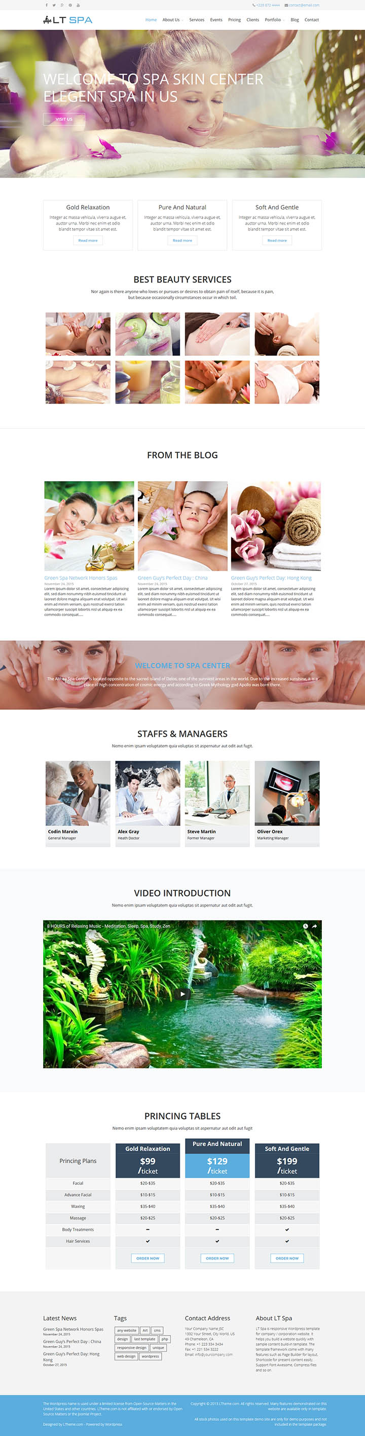 WordPress шаблон LTheme Spa