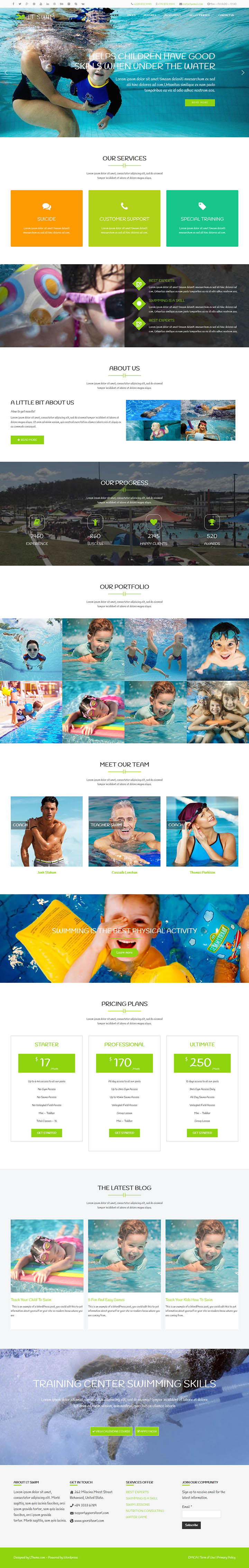 WordPress шаблон LTheme Swim