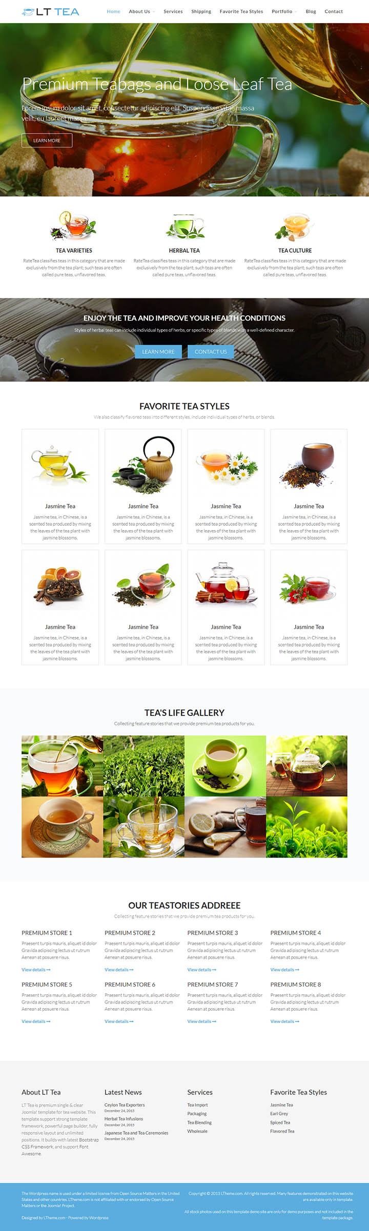 WordPress шаблон LTheme Tea