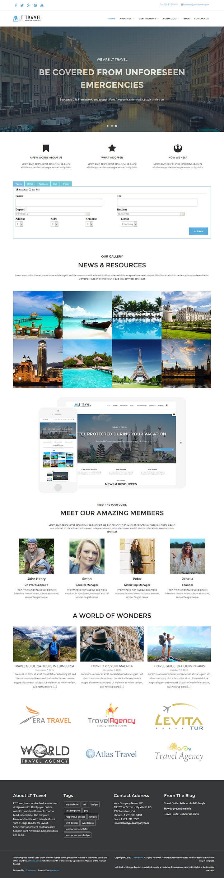 WordPress шаблон LTheme Travel