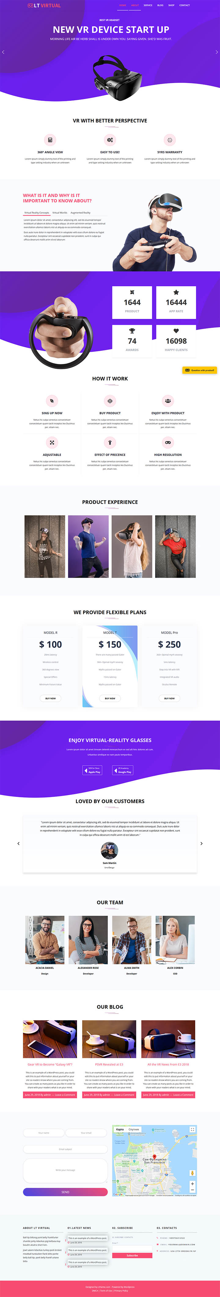 WordPress шаблон LTheme Virtual Onepage