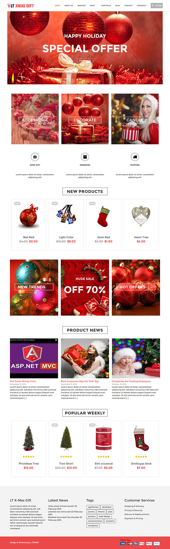 WordPress шаблон LTheme xMas Gift