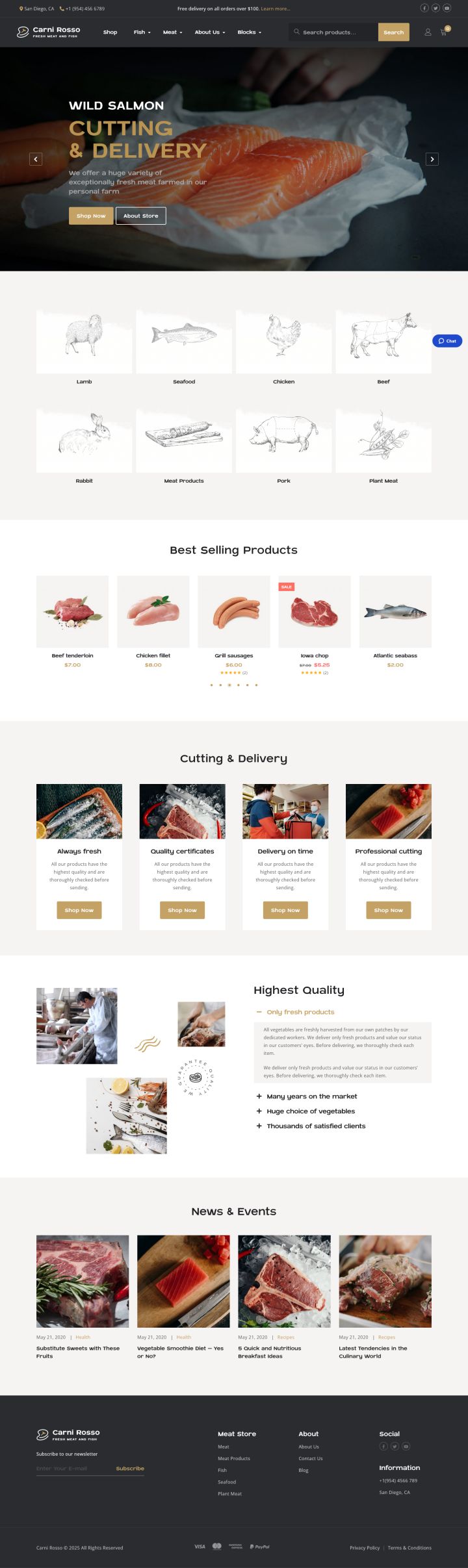 Шаблон MotoPress Carni Rosso WordPress шаблон MotoPress Carni Rosso