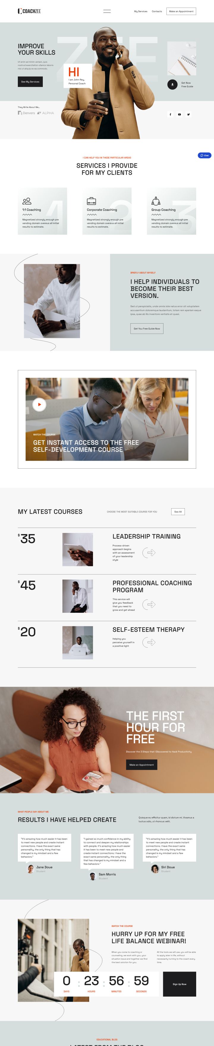 WordPress шаблон MotoPress CoachZee