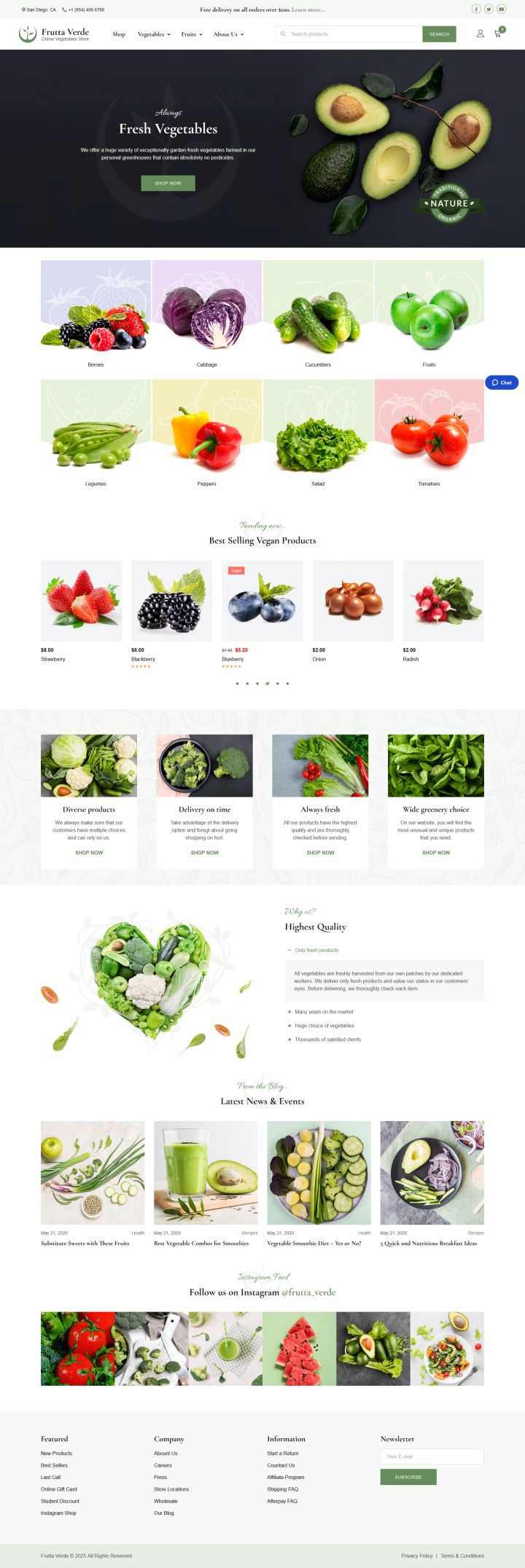 Шаблон MotoPress Frutta Verde WordPress шаблон MotoPress Frutta Verde