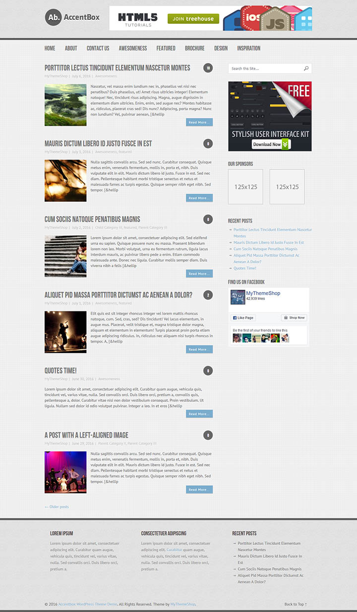 WordPress шаблон MyThemeShop AccentBox