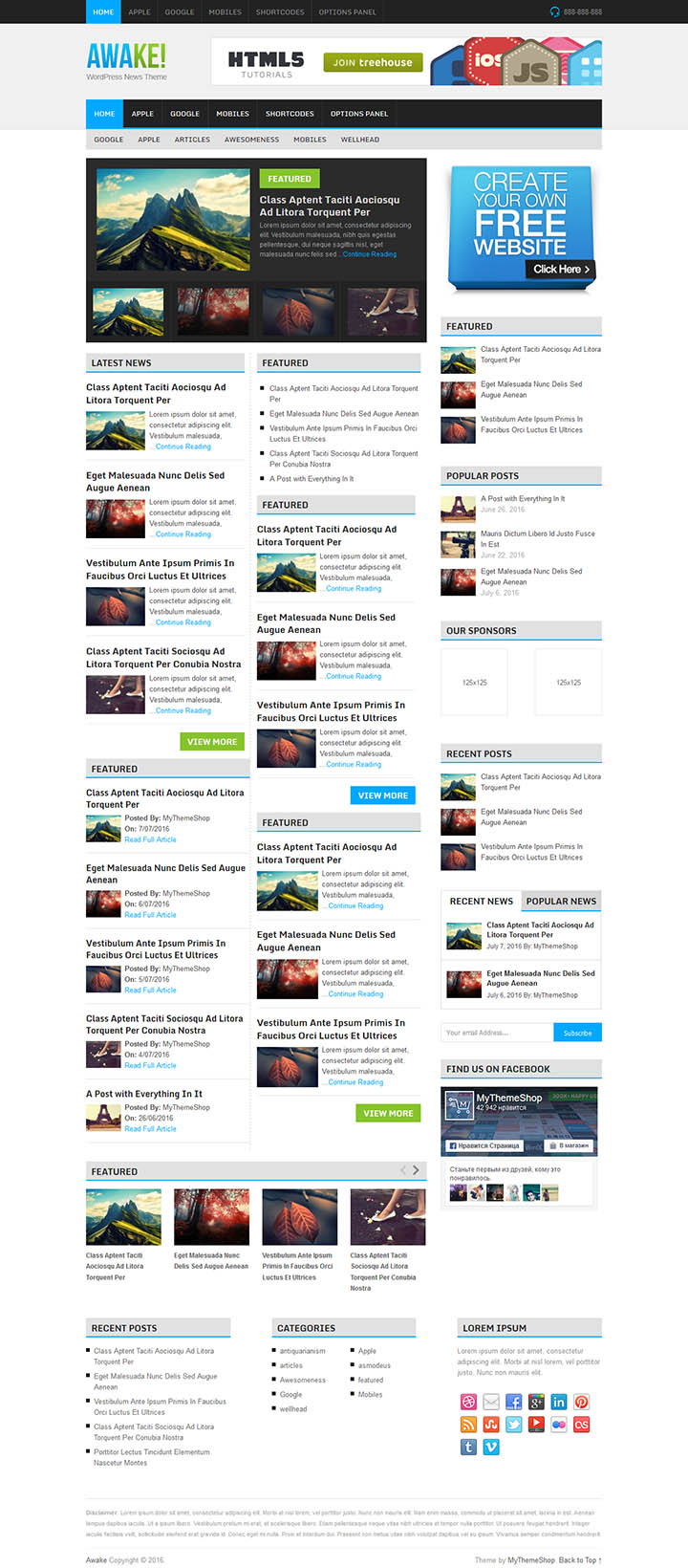 WordPress шаблон MyThemeShop Awake